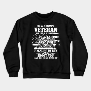 grumpy veteran Crewneck Sweatshirt